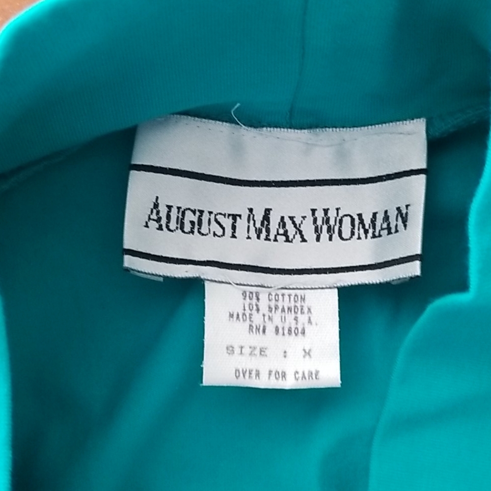 Mockneck teal top - Picture 3 of 6